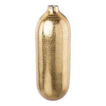 Aluminum bottle vase BASE, 13x13x32cm, gold