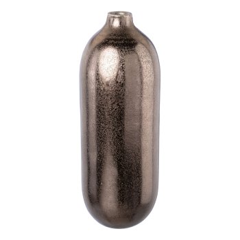 Aluminium Flaschen-Vase BASE, 13x13x32cm, Anthrazit
