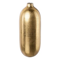 Aluminium bottle vase BASE, 17x17x41cm, gold