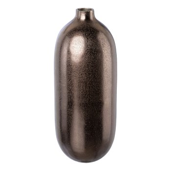 Aluminum bottle vase BASE, 17x17x41cm, anthracite