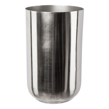 Metal vase PLANTER, 21x13x13cm, silver