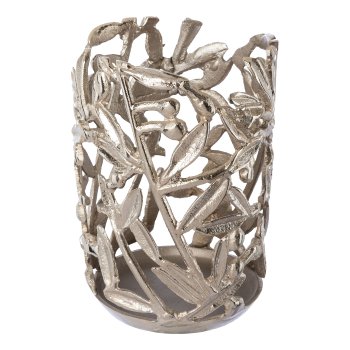 Aluminium Objekt OLIVE, 23x17x17cm, silber