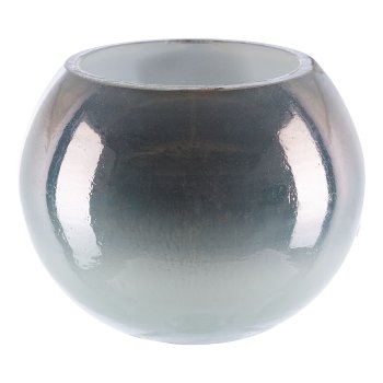 Glas Kugel Vase SHADOW, 10x10x9cm, creme