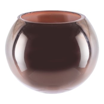 Glas Kugel Vase SHADOW, 14x14x13cm, rosa