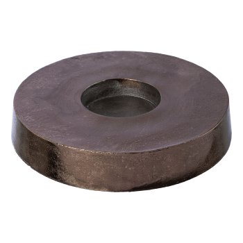 Aluminum plate tealight holder LIMA, 18x18x3cm, anthracite