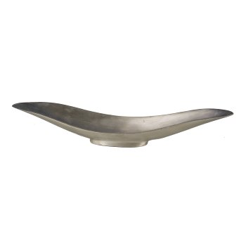 Aluminium bowl, oval, MOON 50x14x8cm, silver
