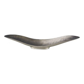 Aluminium Schale, oval, MOON 59x18x10cm, Silber