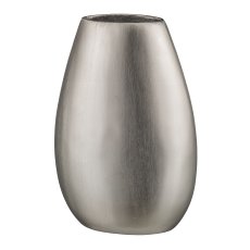 Aluminium vase, bulbous, MOON 18x10x28cm, silver