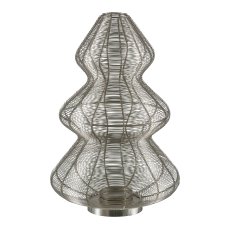 Aluminium wire tree, lantern, for candle 31x31x49cm, silver