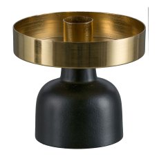 Aluminium Kerzenhalter, SOLARIS 10x10x10cm, Gold, LEPURO