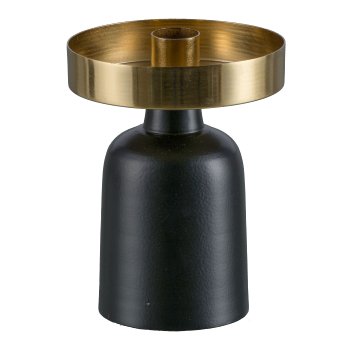 Aluminium Kerzenhalter, SOLARIS 10x10x14cm, Gold, LEPURO