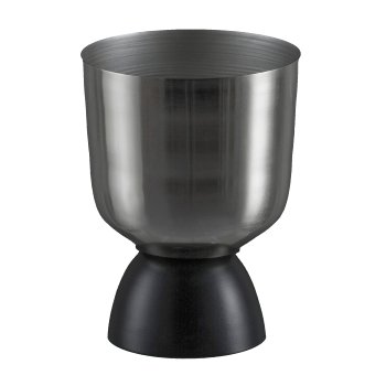 Aluminium planter, SOLARIS 17x17x20cm, silver, LEPURO