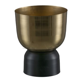 Aluminium planter, SOLARIS 26x26x31cm, gold, LEPURO