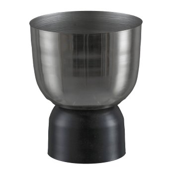 Aluminium planter, SOLARIS 26x26x31cm, silver, LEPURO