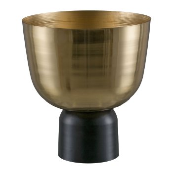 Aluminium Pflanzgefäß, SOLARIS 41x41x45cm, Gold, LEPURO