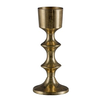 Aluminium Kerzenhalter, LUPOS 13x13x30cm, Gold