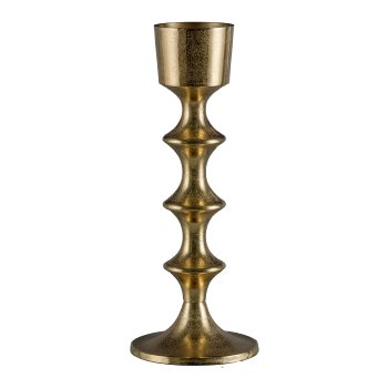 Aluminium candle holder, LUPOS 15x15x37cm, gold