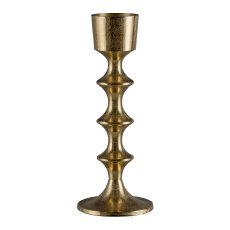 Aluminium candle holder, LUPOS 15x15x37cm, gold