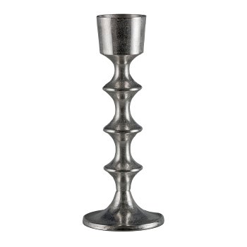 Aluminium Kerzenhalter, LUPOS 15x15x37cm, Silber