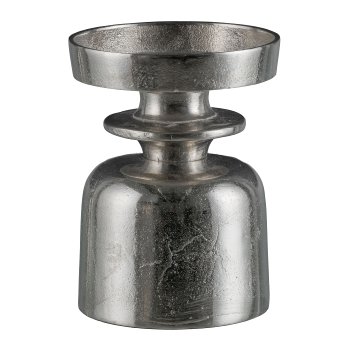 Aluminium candle holder, LUPOS 15x15x19cm, silver