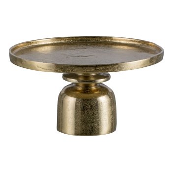 Aluminium Platte auf Fuß, LUPOS 27x27x15cm, Gold