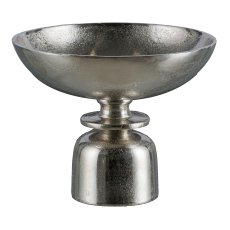 Aluminium bowl on base, LUPOS 25x25x20cm, silver