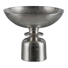 Aluminium bowl on base, LUPOS 31x31x26cm, silver