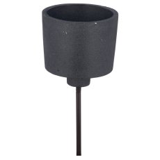 Aluminium tealight holder with plug for wreath, 13x6x6cm, stone grey