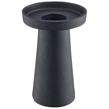 Aluminium candle/tealight holder, T-shape, 11x11x16cm, stone frey, Lepuro