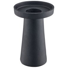 Aluminium candle/tealight holder, T-shape, 11x11x16cm, stone frey, Lepuro