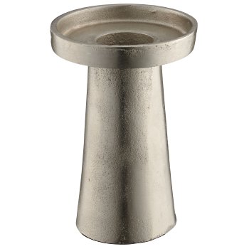 Aluminium Kerzen-/Teelichthalter, T-Form, 11x11x16cm, silber,