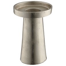 Aluminium Kerzen-/Teelichthalter, T-Form, 11x11x16cm, silber,