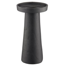 Aluminium candle/tealight holder, T-shape, 11x11x21cm, stone grey, Lepuro