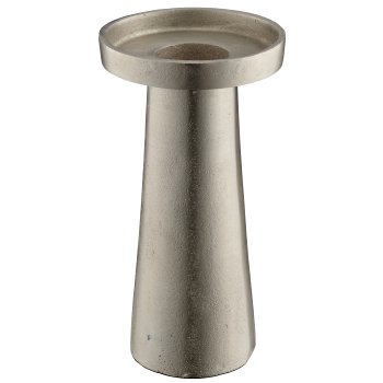 Aluminium Kerzen-/Teelichthalter, T-Form, 11x11x21cm, silber,