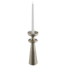 Aluminium Kerzen-/Teelichthalter SWING, 8,5x8,5x26cm, silber, Lepuro