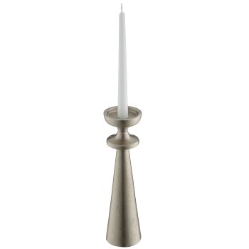 Aluminium candle/tealight holder SWING, 8.5x8.5x31cm, silver, Lepuro