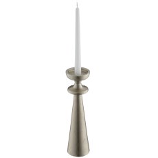 Aluminium candle/tealight holder SWING, 8.5x8.5x31cm, silver, Lepuro