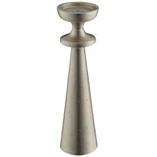 Aluminium Kerzen-/Teelichthalter SWING, 8,5x8,5x31cm, silber, Lepuro