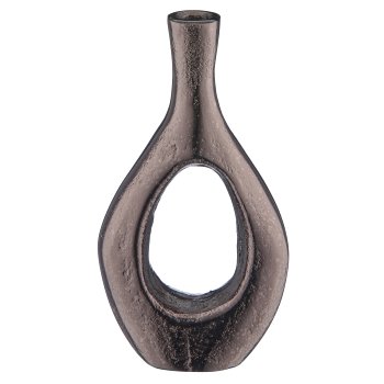 Aluminium vase, mini, 8.5x3.5x15.5cm, black