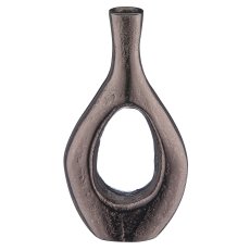 Aluminium vase, mini, 8.5x3.5x15.5cm, black