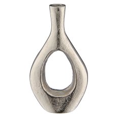Aluminium vase, mini, 8.5x3.5x15.5cm, silver