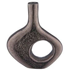 Aluminium vase, mini, 12x3.5x14cm, black