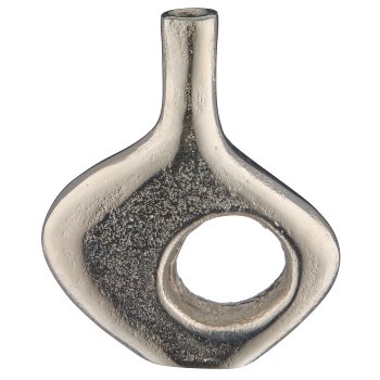 Aluminium Vase, mini, 12x3,5x14cm, silber