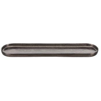 Aluminium bowl, oval, 54x14x2.5cm, black