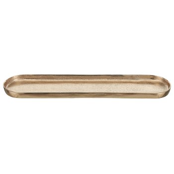 Aluminium bowl, oval, 54x14x2.5cm, gold
