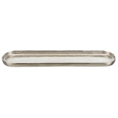 Aluminium Schale, oval, 54x14x2,5cm, silber