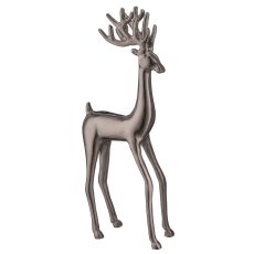 Aluminium Hirsch, stehend, ca. 15x9x41cm, schwarz