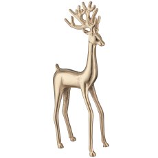 Aluminium Hirsch, stehend, ca. 15x9x41cm, gold