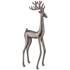 Aluminium Hirsch, stehend, ca. 20x13x58cm, schwarz