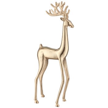 Aluminium Hirsch, stehend, ca. 20x13x58cm, gold
